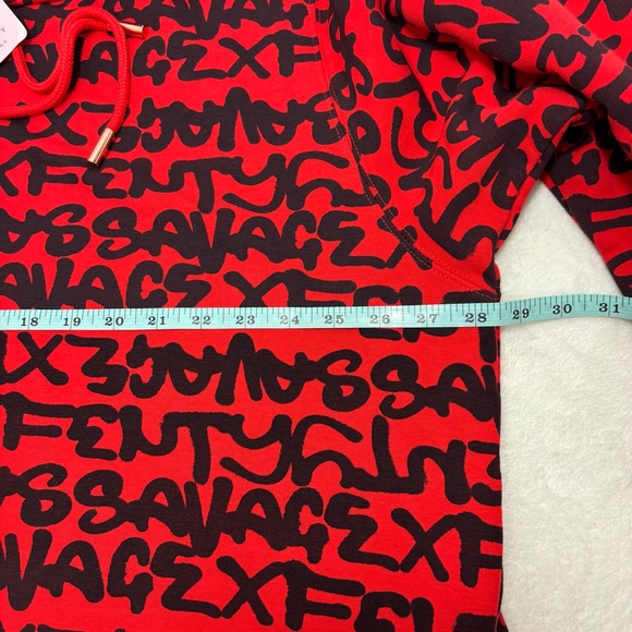 Savage X Fenty By RIHANNA HOODED ONESIE
Red Black Graphic Jumpsuit  Size 22-24 - Picture 12 of 13